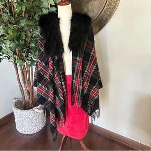 J Crew Faux-Fur Holiday Cape